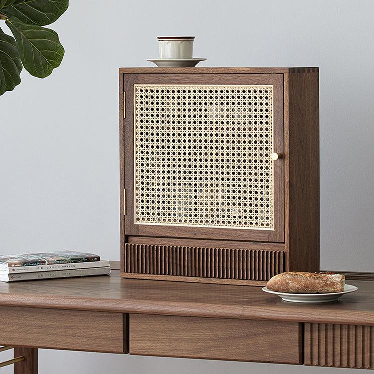 Elegant Black Walnut Cabinet - Premium Wood Storage Solution for Contemporary Homes ps-022