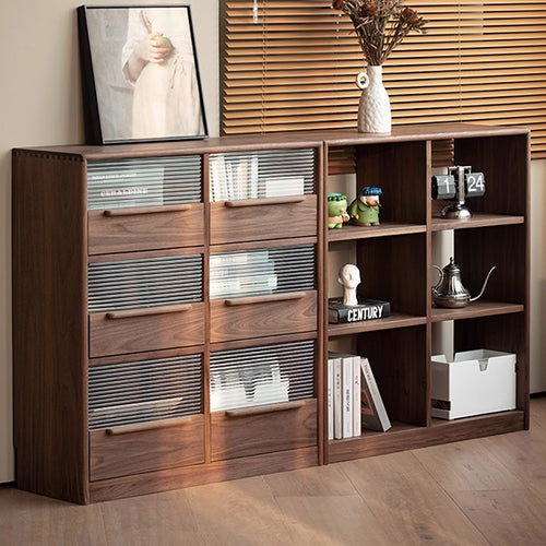 Elegant Black Walnut Cabinet for Modern Living Spaces ps-076