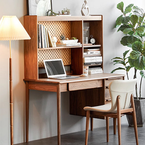 Black Walnut Desk - Elegant Solid Wood Office Desk for Modern Workspaces ps-080