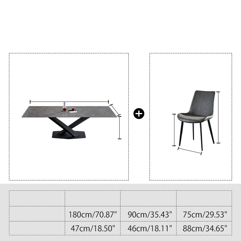 Sleek Faux Leather Dining Chair with Sturdy Metal Frame - Modern Design for Diningroom qc-002