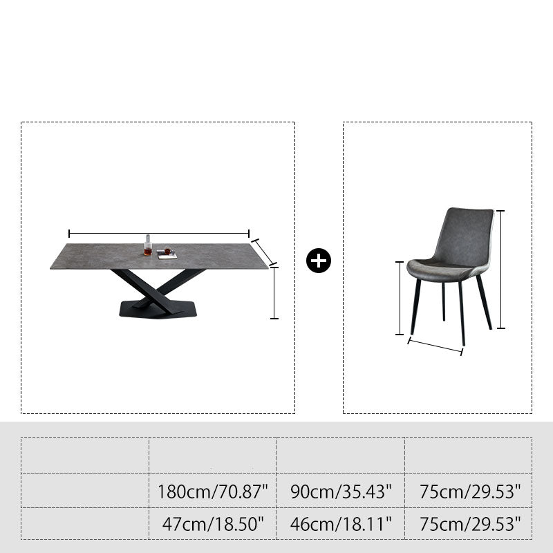 Sleek Faux Leather Dining Chair with Sturdy Metal Frame - Modern Design for Diningroom qc-002