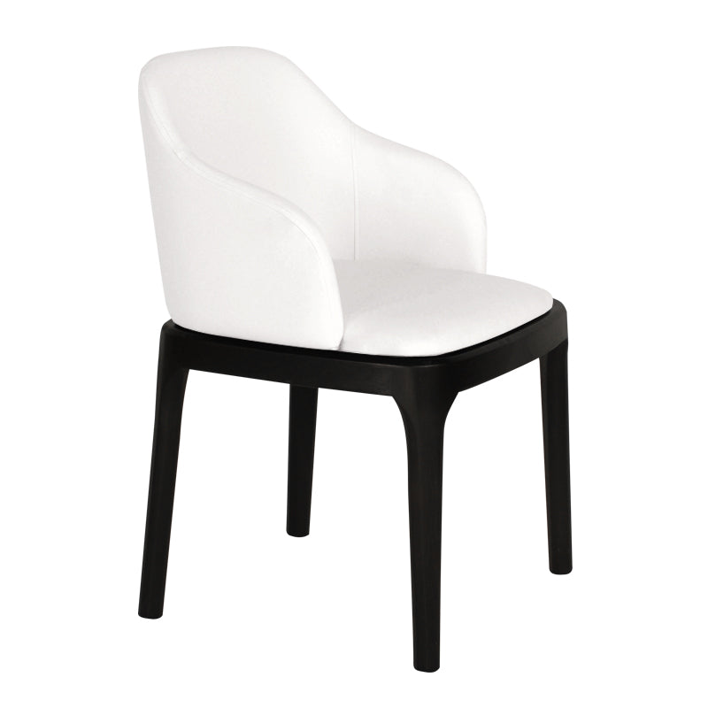 Elegant Rubber Wood Chair with Luxurious Faux Leather Upholstery qc-004-GY