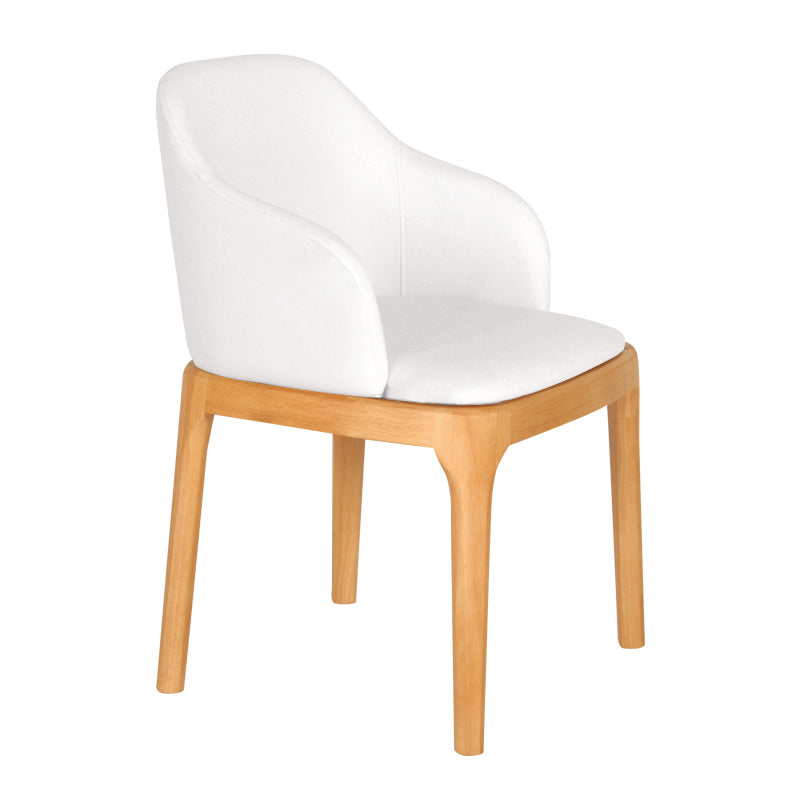 Elegant Rubber Wood Chair with Luxurious Faux Leather Upholstery qc-004-GY