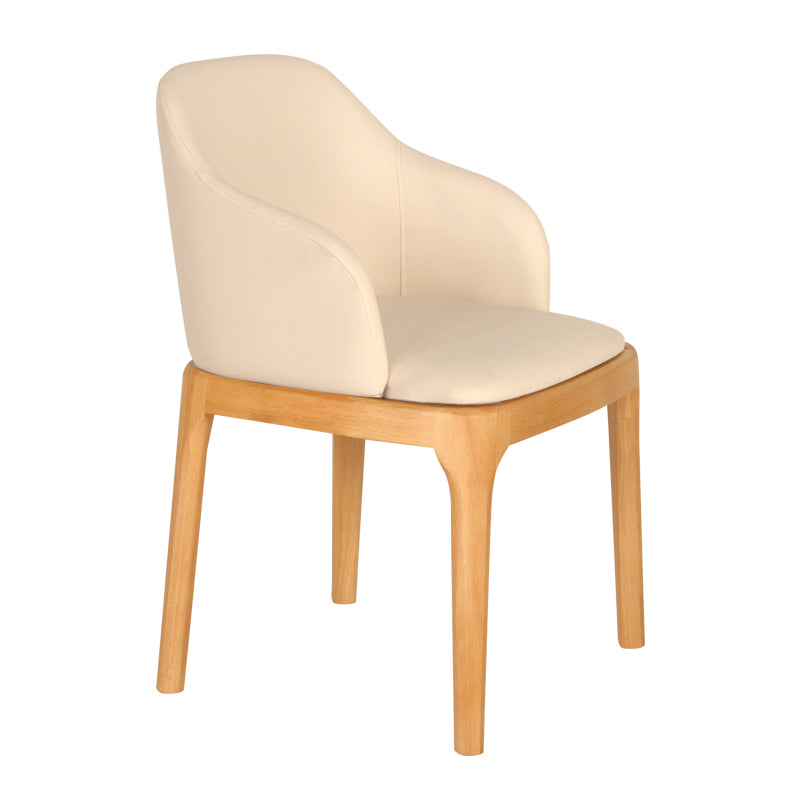 Elegant Rubber Wood Chair with Luxurious Faux Leather Upholstery qc-004-GY