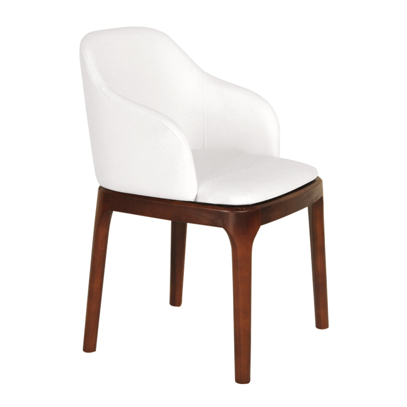 Elegant Rubber Wood Chair with Luxurious Faux Leather Upholstery qc-004-GY