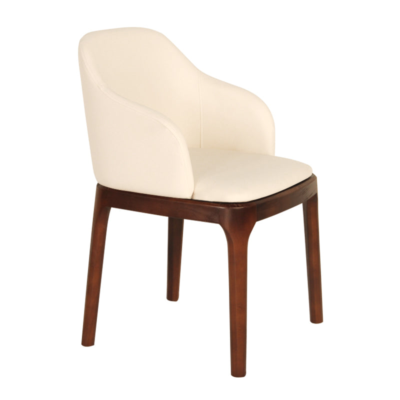 Elegant Rubber Wood Chair with Luxurious Faux Leather Upholstery qc-004-GY