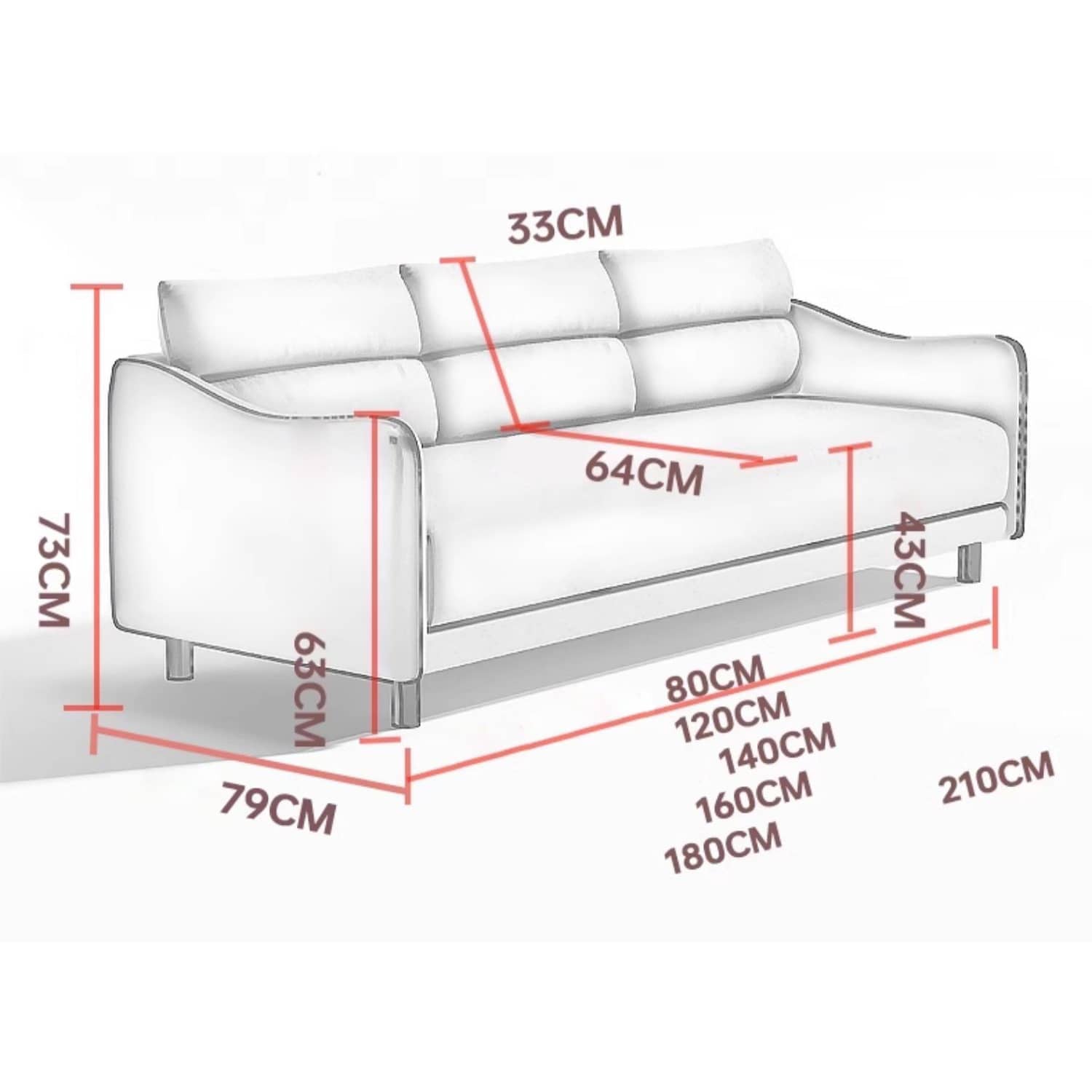 Modern Techno Fabric Sofa Set in Orange, Off-White, Dark Blue, and Green with Elegant Wood Accents qm-1