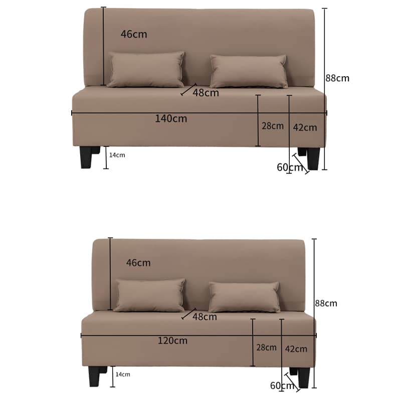 Modern Techno Fabric Sofa Set in Orange, Off-White, Dark Blue, and Green with Elegant Wood Accents qm-1