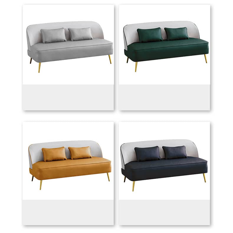 Modern Multi-Color Sofa: Gray, Yellow, Off-White, Dark Green, Orange - Premium Techno Fabric & Cotton, Wood Frame qm-13