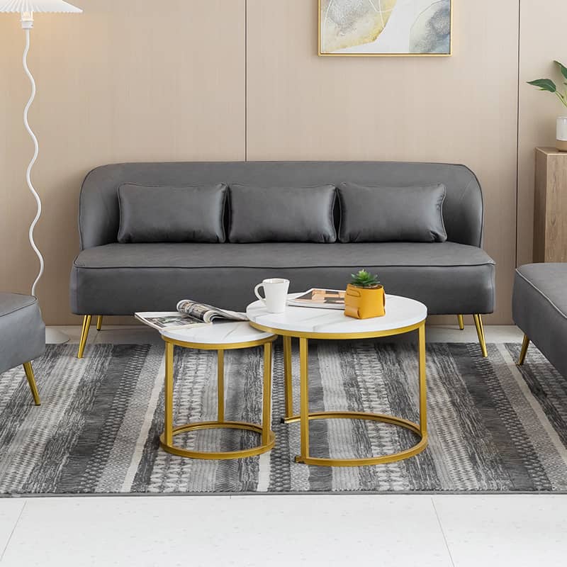 Modern Multi-Color Sofa: Gray, Yellow, Off-White, Dark Green, Orange - Premium Techno Fabric & Cotton, Wood Frame qm-13