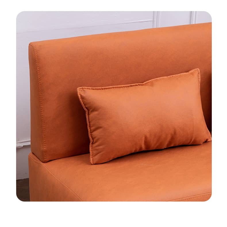 Stylish Multi-Color Sofa: Orange, Khaki, Dark Green, Blue & Light Brown with Premium Wood Finish & Techno Fabric Blend qm-15