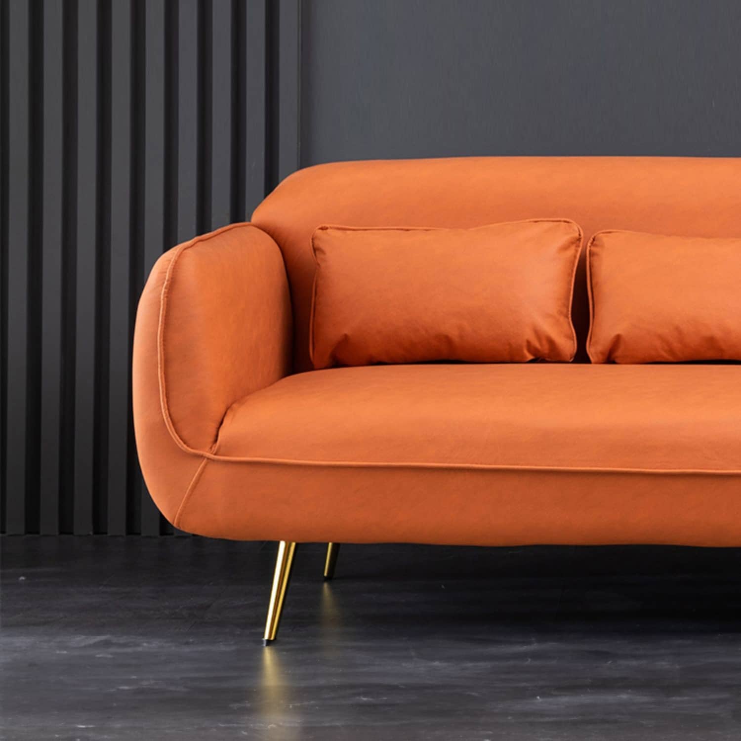 Stylish Multi-Color Sofa: Orange, Dark Green, Blue, Khaki & Brown Techno Fabric Cotton Blend qm-9