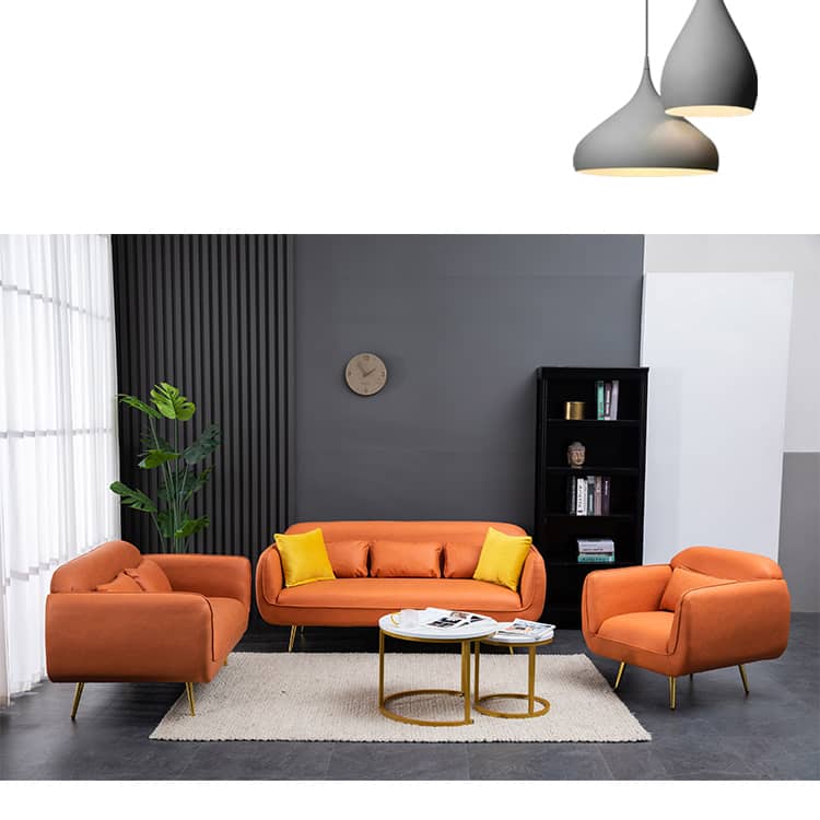 Stylish Multi-Color Sofa: Orange, Dark Green, Blue, Khaki & Brown Techno Fabric Cotton Blend qm-9