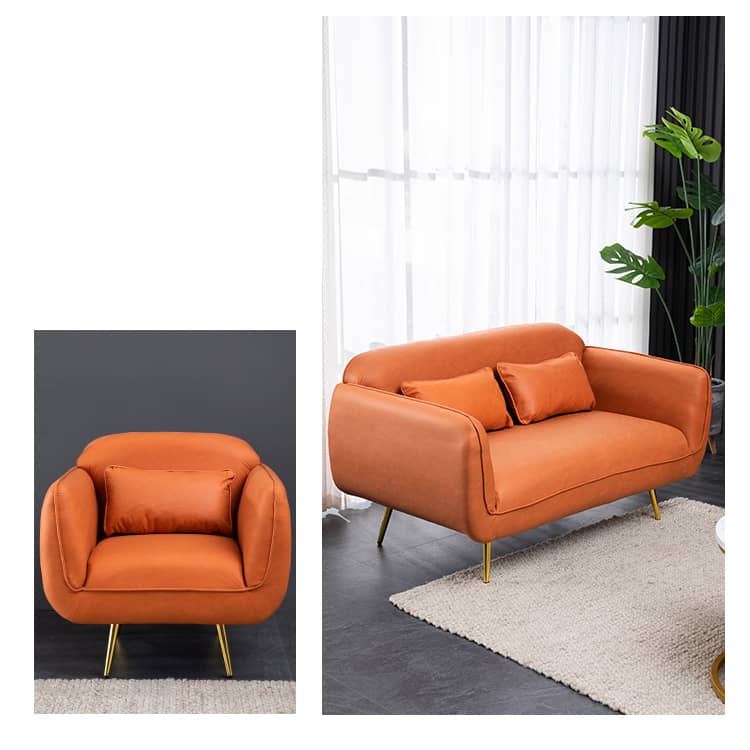 Stylish Multi-Color Sofa: Orange, Dark Green, Blue, Khaki & Brown Techno Fabric Cotton Blend qm-9