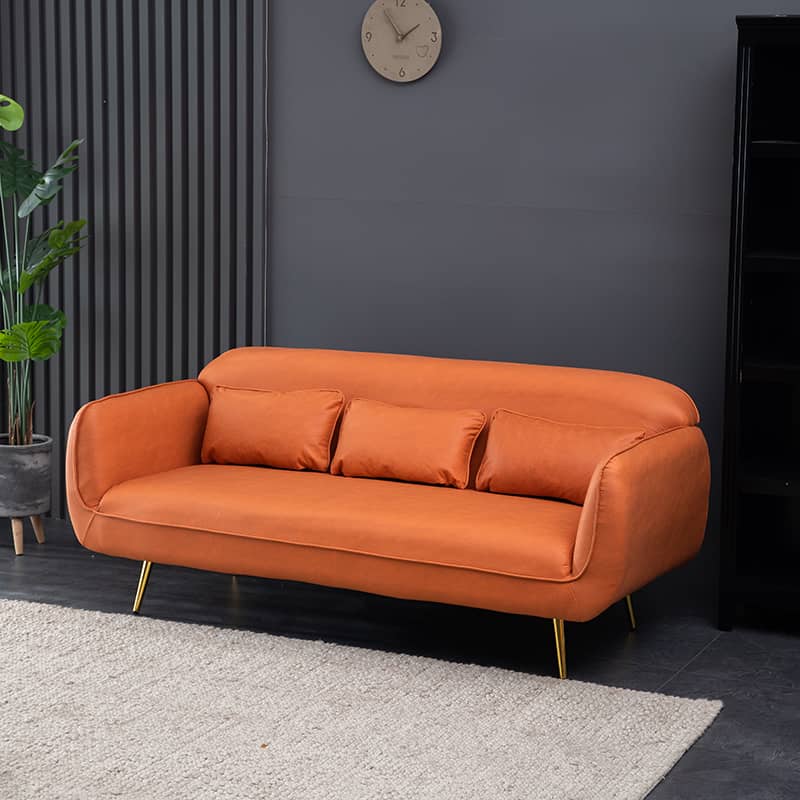 Stylish Multi-Color Sofa: Orange, Dark Green, Blue, Khaki & Brown Techno Fabric Cotton Blend qm-9