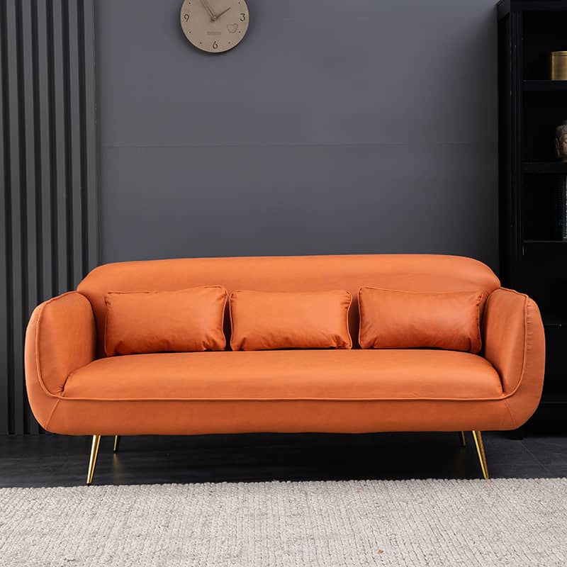 Stylish Multi-Color Sofa: Orange, Dark Green, Blue, Khaki & Brown Techno Fabric Cotton Blend qm-9