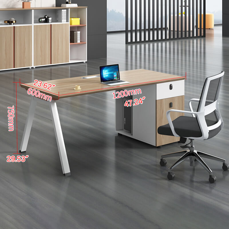 Stylish Particle Board Table in Brown, White, and Gray Finishes qs-153