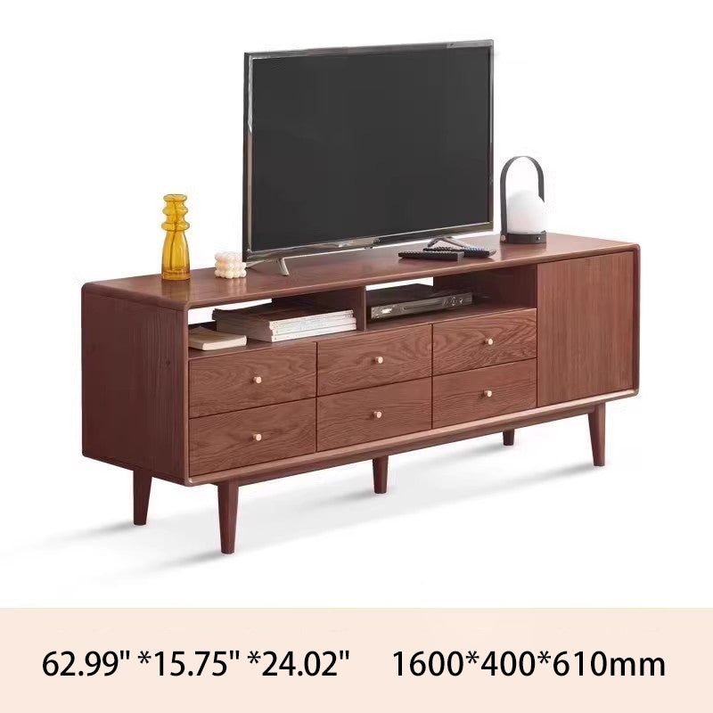 Premium Red Oak TV Stand - Elegant & Durable Entertainment Console y84n11