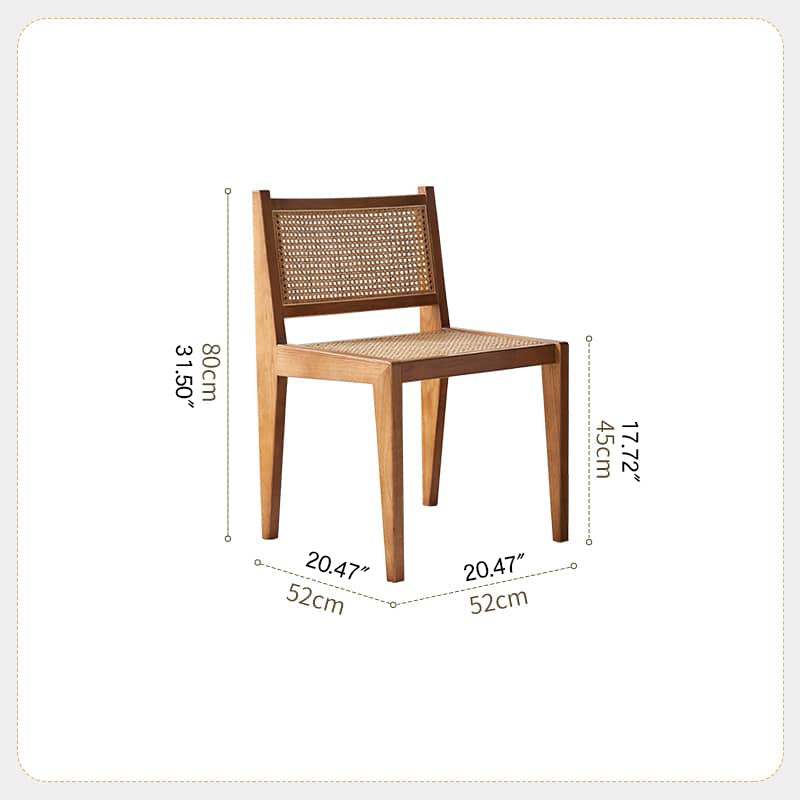 Ash Wood Dining Chair with Rattan Seat – Modern Design for Diningroom tzm-520