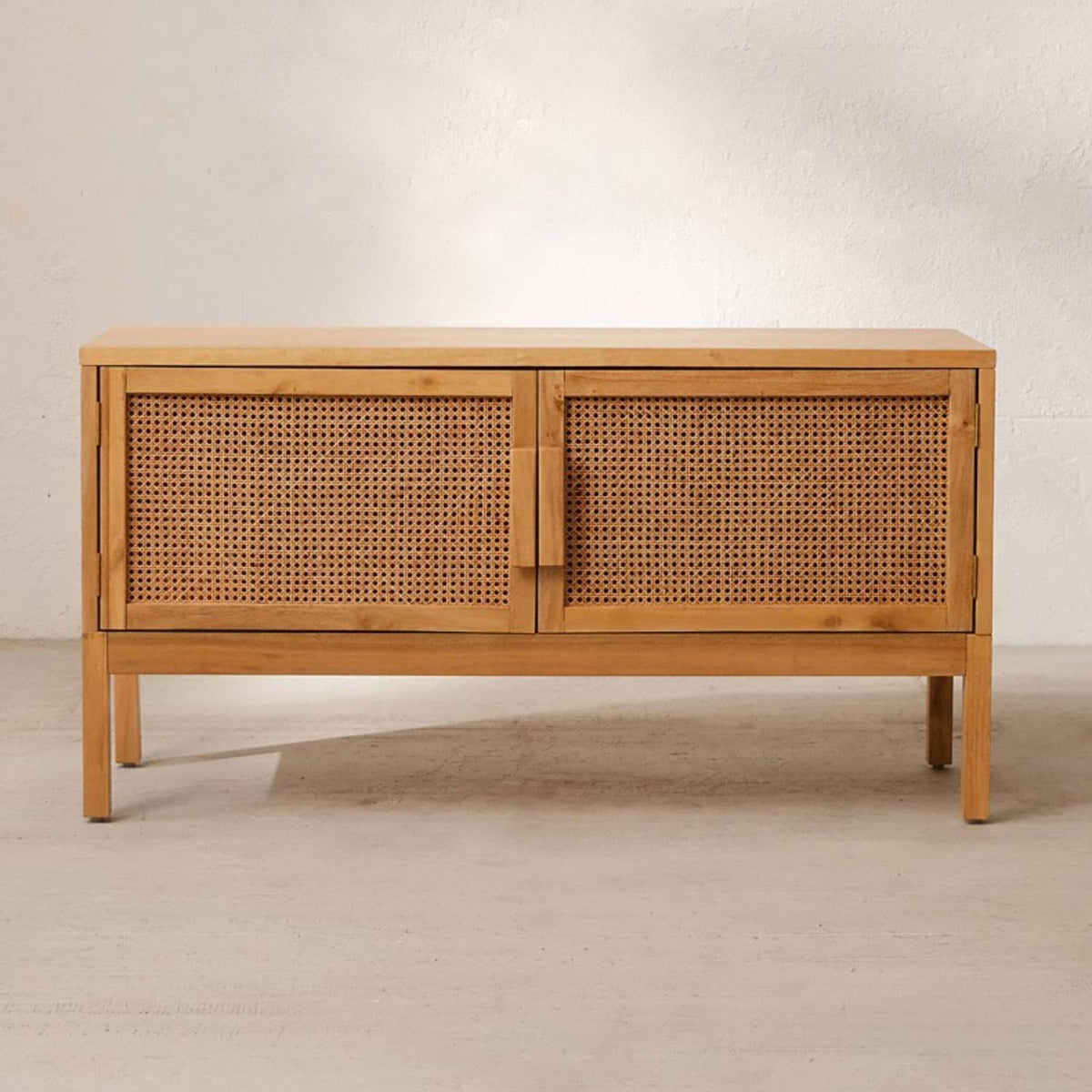 Natural Ash Wood Rattan Cabinet - Elegant Home Storage Solution tzm-533