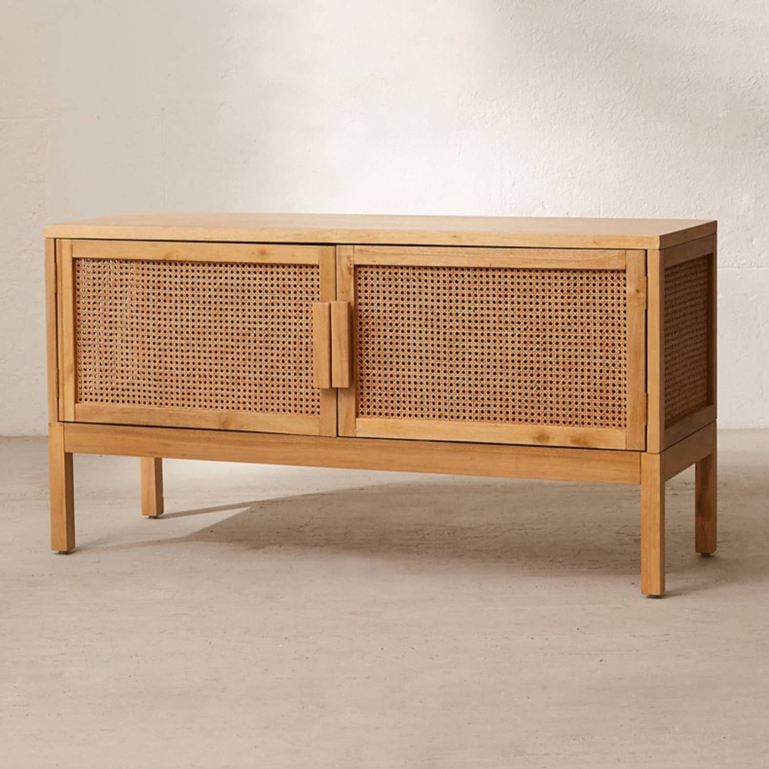 Natural Ash Wood Rattan Cabinet - Elegant Home Storage Solution tzm-533