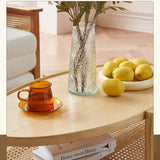 Ash Wood Round Coffee Table with Two Tier – Modern Style for Living Room tzm-545
