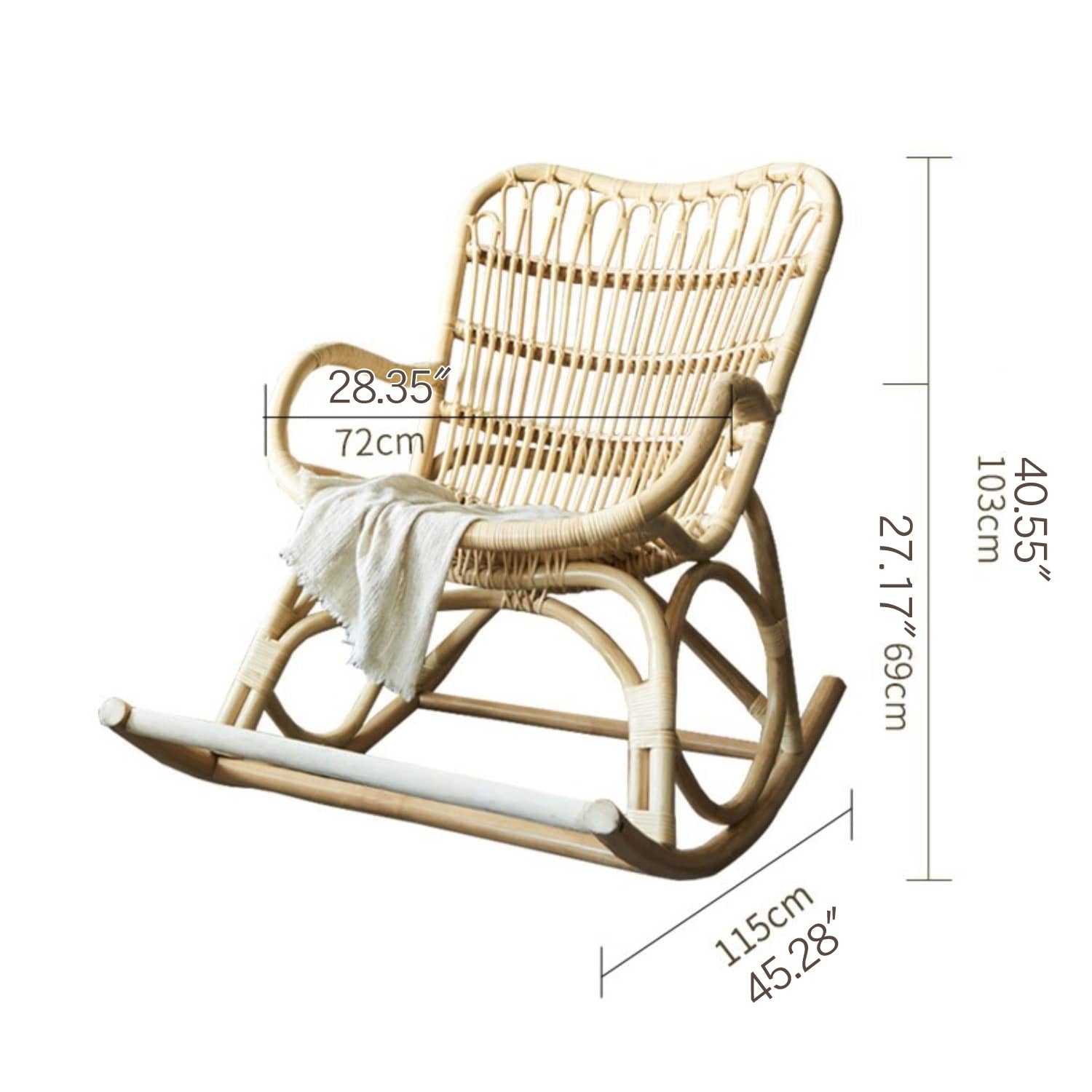 Natural Wood Rattan Chair - Stylish and Durable Seating for Your Home tzm-548