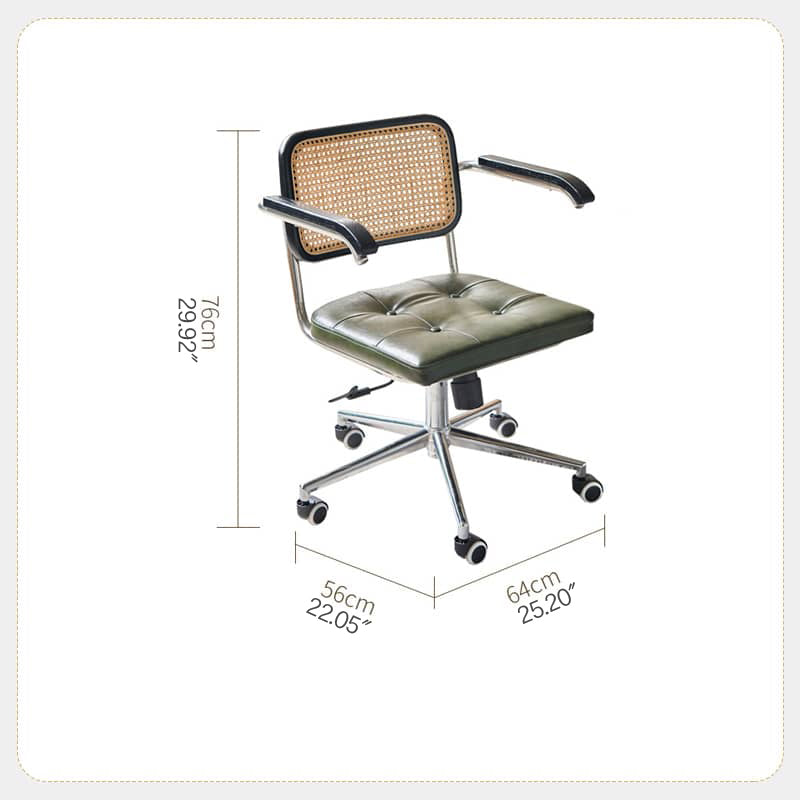 Modern Ash Wood Desk Office Chair with PU Leather and Adjustable Height tzm-551