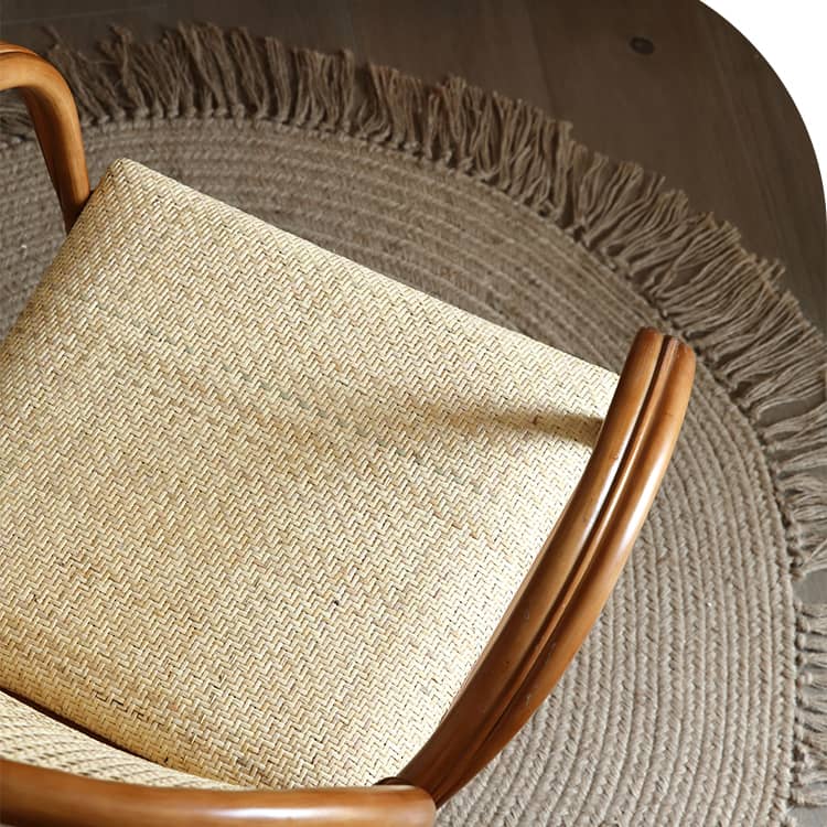 Sleek Rattan Chair in Natural Ash Wood Finish - Perfect for Stylish Interiors tzm-552