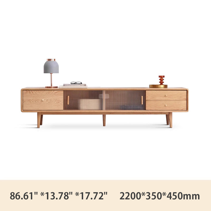 Premium Oak Wood TV Stand - Stylish & Durable Entertainment Center y84n06