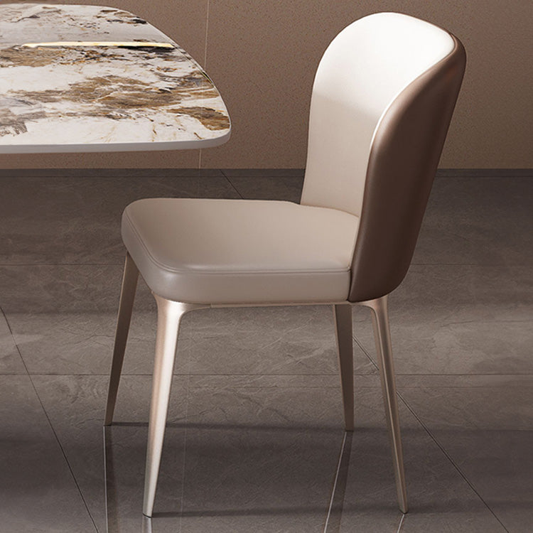 Luxurious Synthetic Leather Dining Chair with Carbon Steel Base & Foam Filling for Diningroom ybn-974