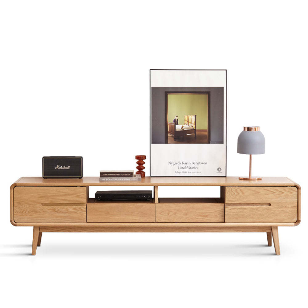 Premium Oak Wood TV Stand - Stylish & Durable Entertainment Center for Modern Living Rooms Y65N02