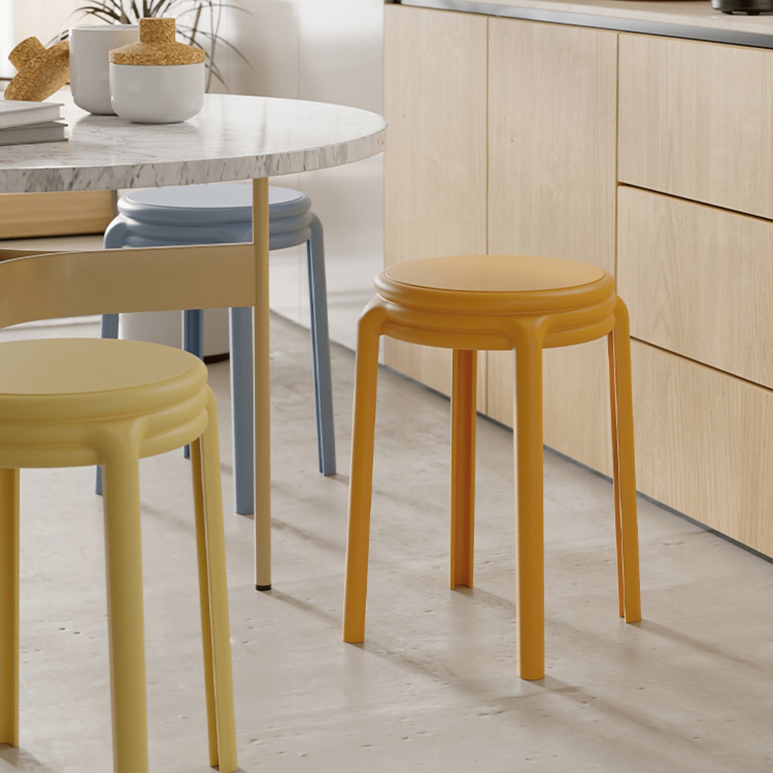 Vibrant & Stylish Multi-Colored Stools: Perfect for Any Room Décor ym-622