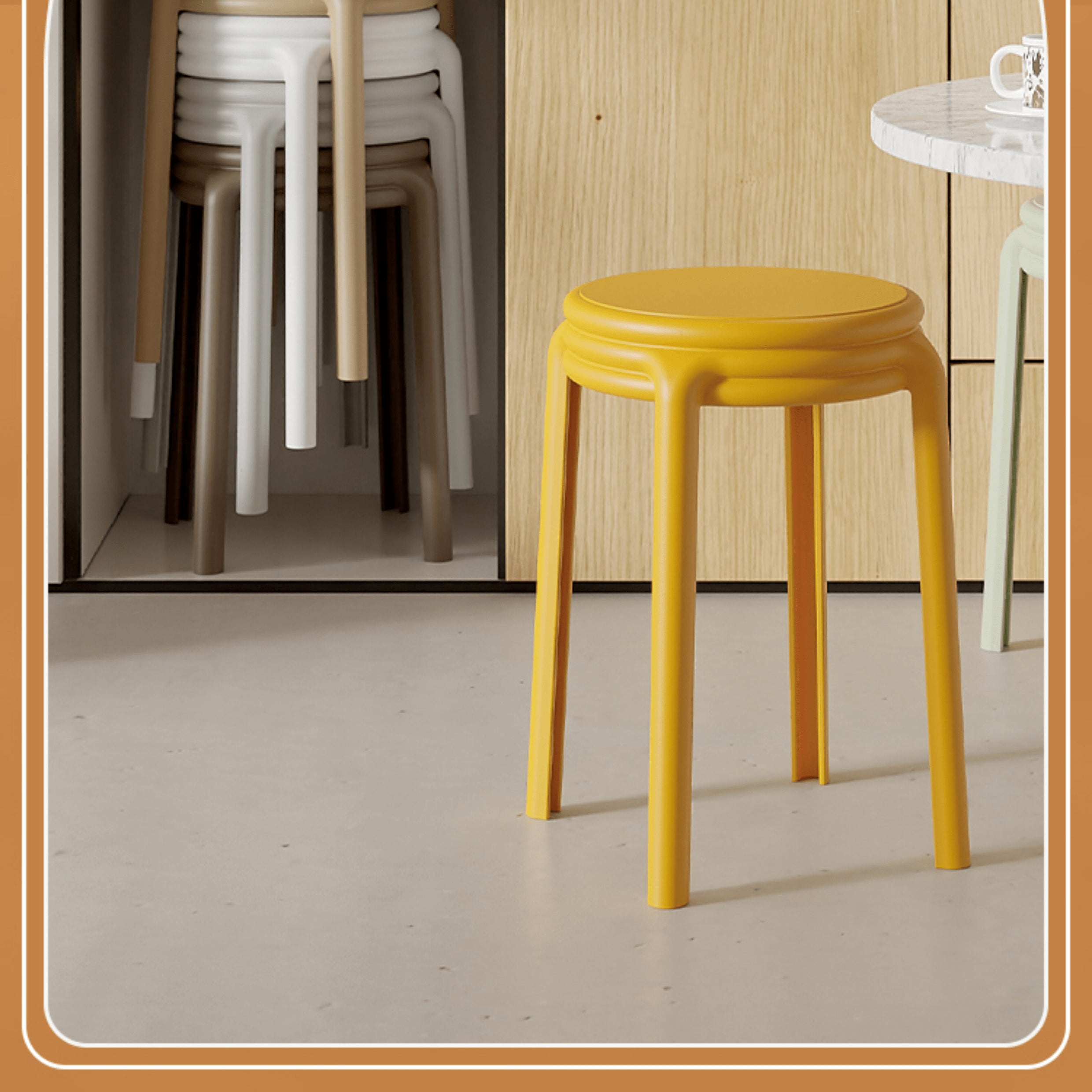 Vibrant & Stylish Multi-Colored Stools: Perfect for Any Room Décor ym-622