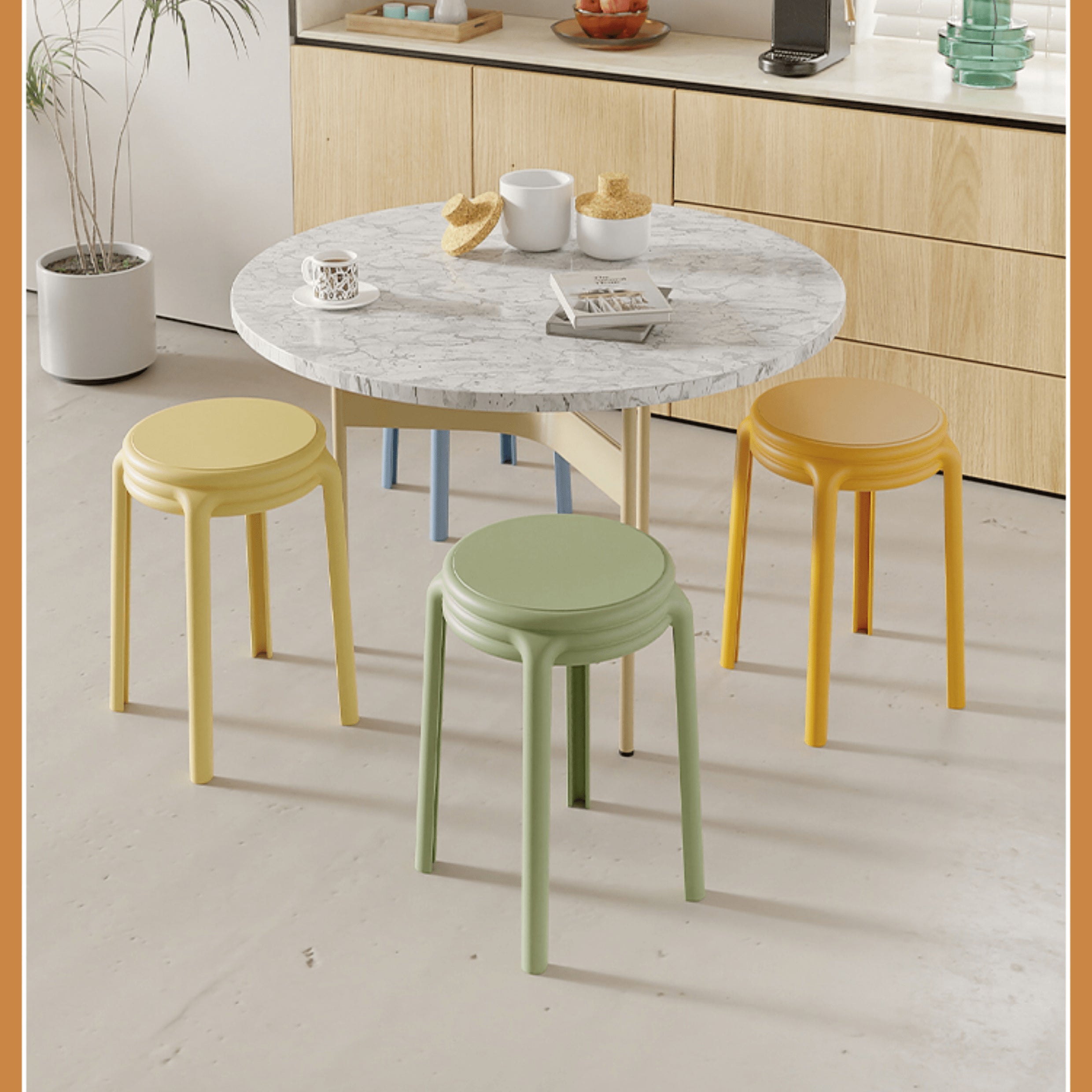 Vibrant & Stylish Multi-Colored Stools: Perfect for Any Room Décor ym-622