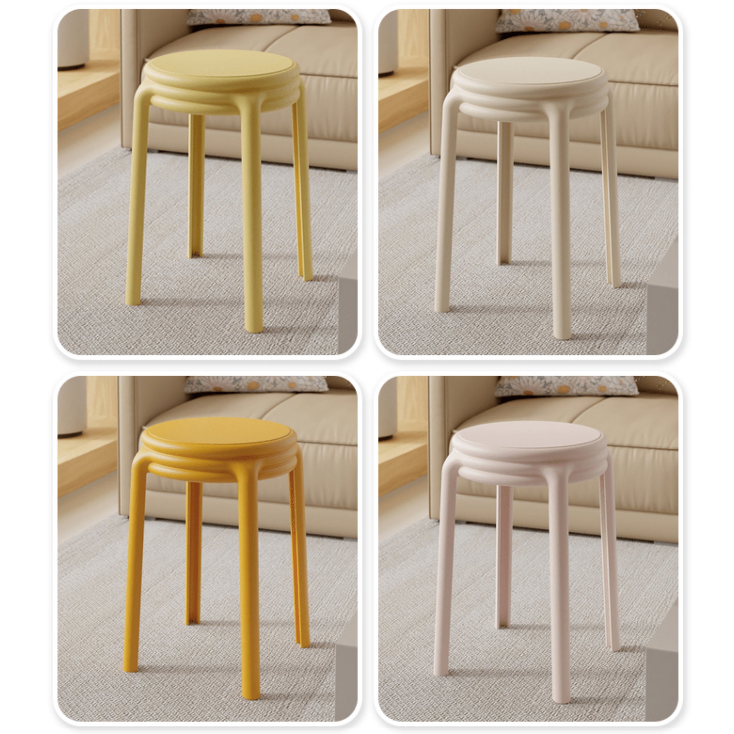 Vibrant & Stylish Multi-Colored Stools: Perfect for Any Room Décor ym-622