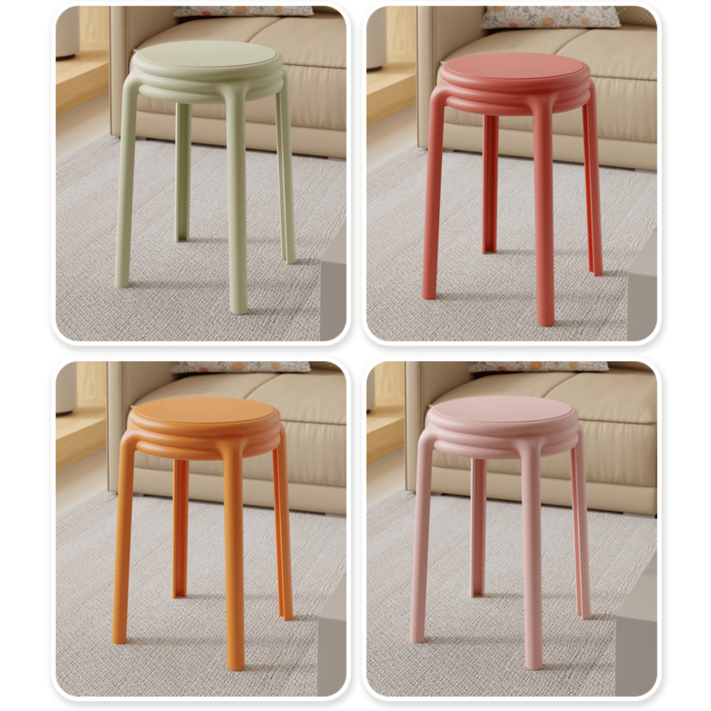 Vibrant & Stylish Multi-Colored Stools: Perfect for Any Room Décor ym-622