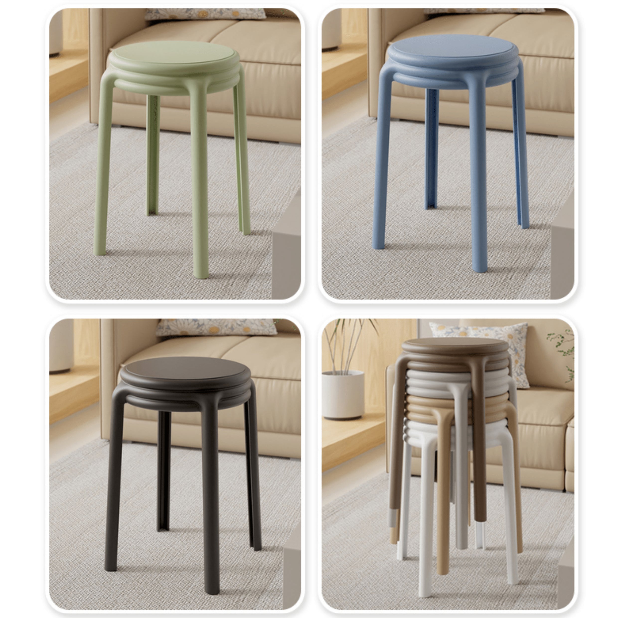 Vibrant & Stylish Multi-Colored Stools: Perfect for Any Room Décor ym-622