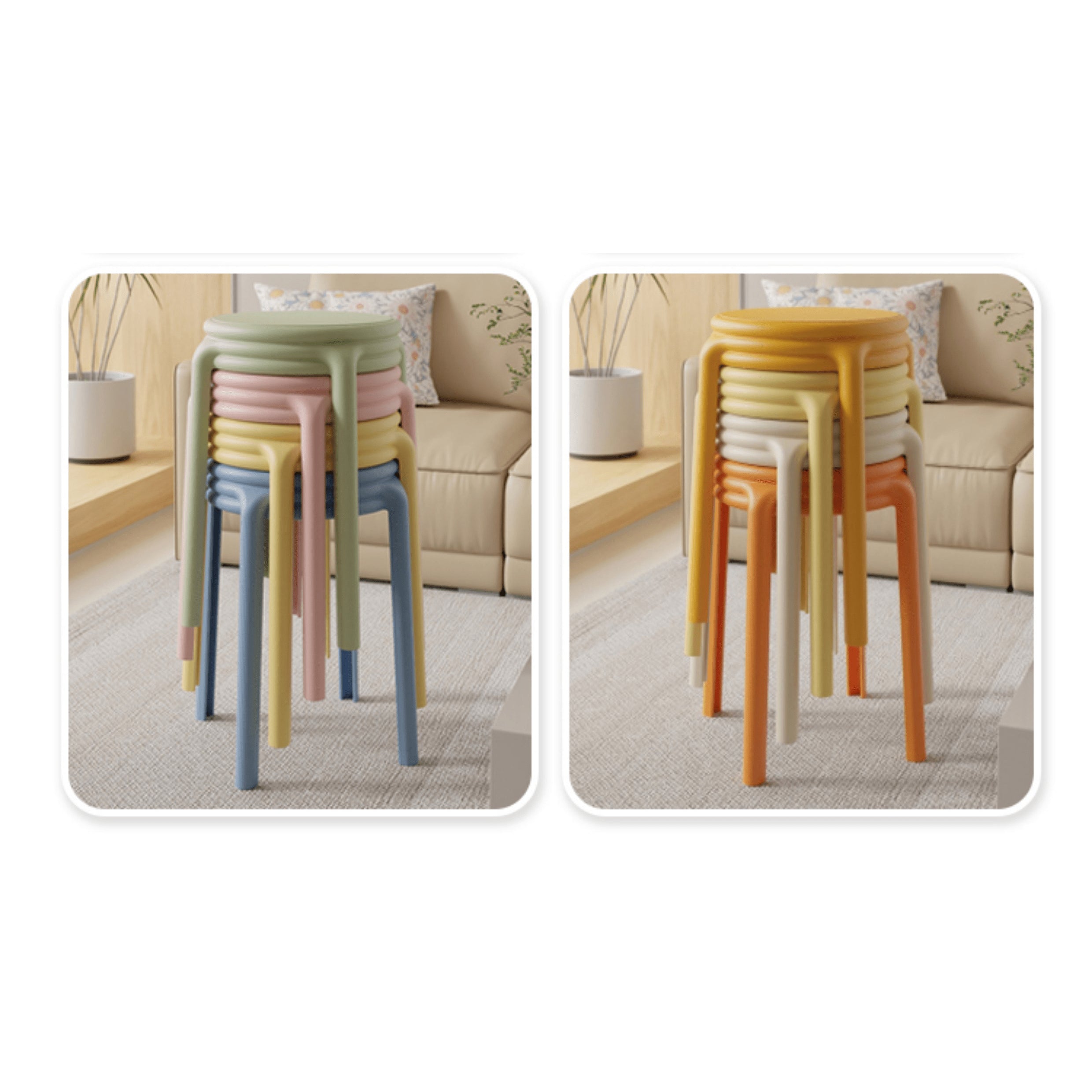 Vibrant & Stylish Multi-Colored Stools: Perfect for Any Room Décor ym-622