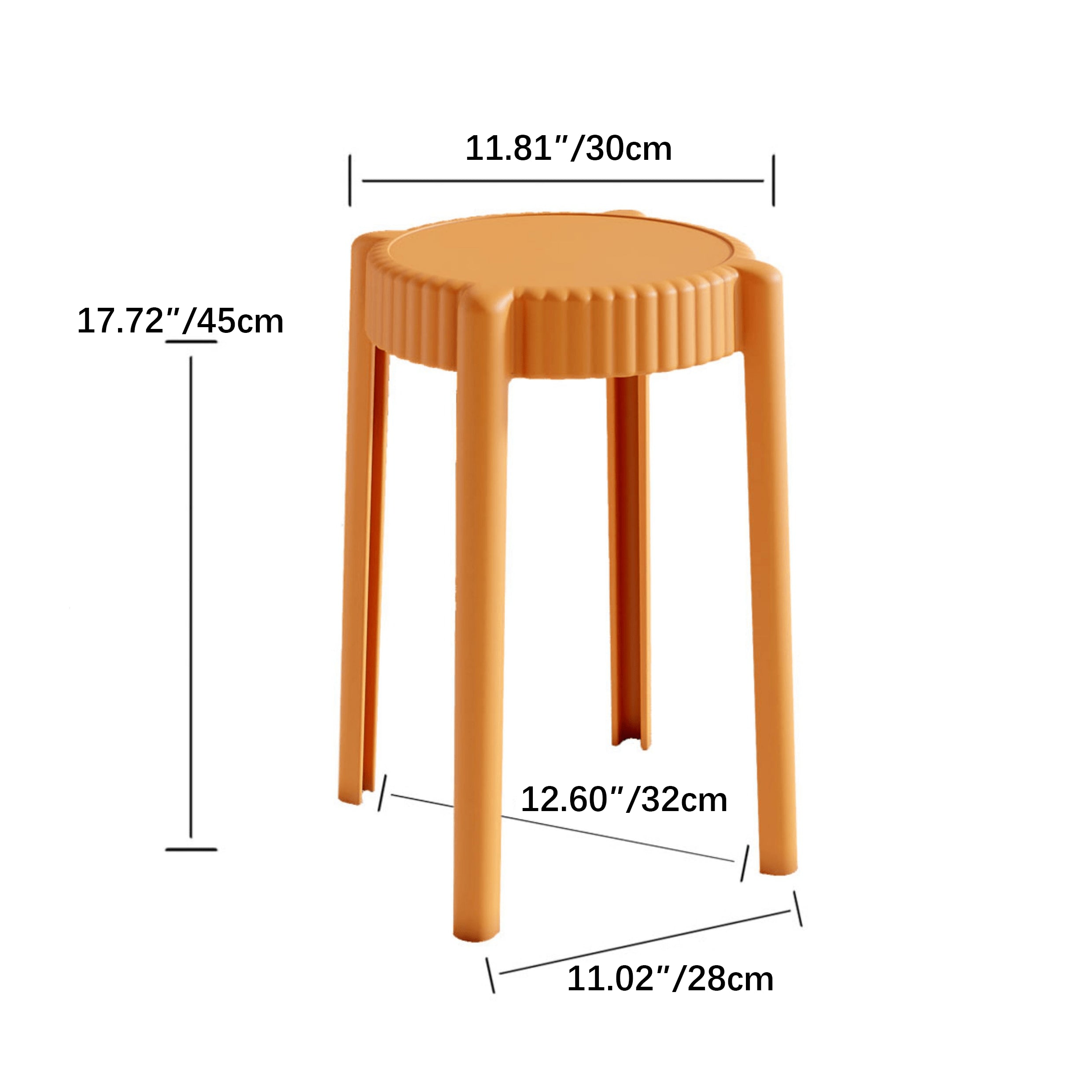 Vibrant Multi-Color Stool Collection: Off White, Black, Gray, Khaki, Dark Brown, Light Yellow, Orange, Green ym-623