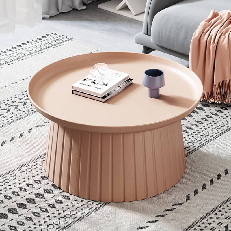 Chic Multi-Color round Coffee Table – durable and easy-clean plastic mordern style ym-627