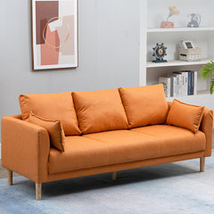 Stylish Multi-Color Techno Fabric Sofa with Wooden Accents – Brighten Your Living Space yr-121