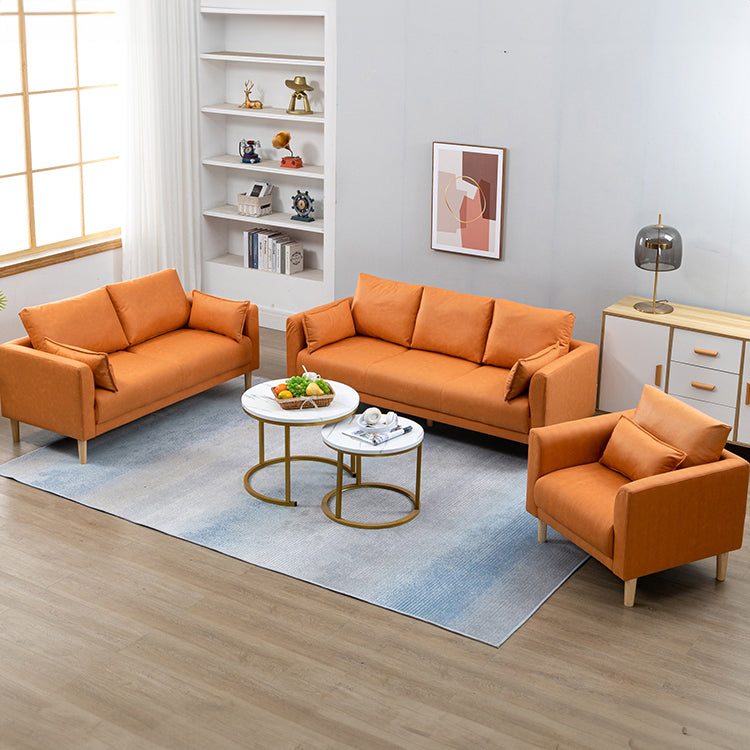 Stylish Multi-Color Techno Fabric Sofa with Wooden Accents – Brighten Your Living Space yr-121