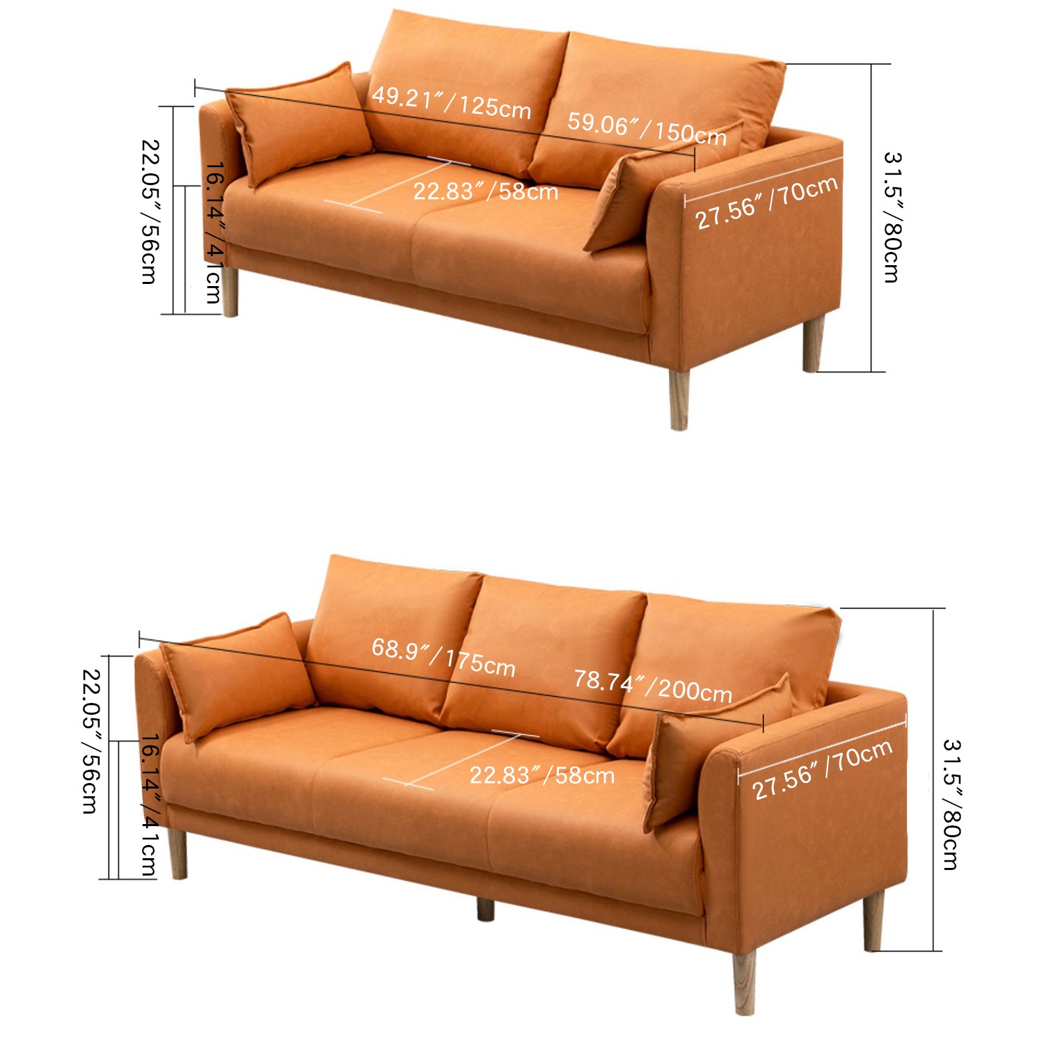 Stylish Multi-Color Techno Fabric Sofa with Wooden Accents – Brighten Your Living Space yr-121