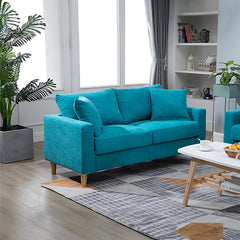 Stylish Multi-Color Scratch-Resistant Fabric Sofa with Rubber Wood Legs yr-123