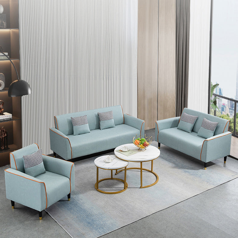 Stylish Multi-Color Techno Fabric Sofa: Modern Mint Green, Orange, Blue, Yellow, and Gray Options yr-124