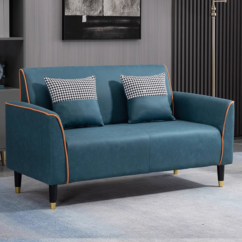 Stylish Multi-Color Techno Fabric Sofa: Modern Mint Green, Orange, Blue, Yellow, and Gray Options yr-124