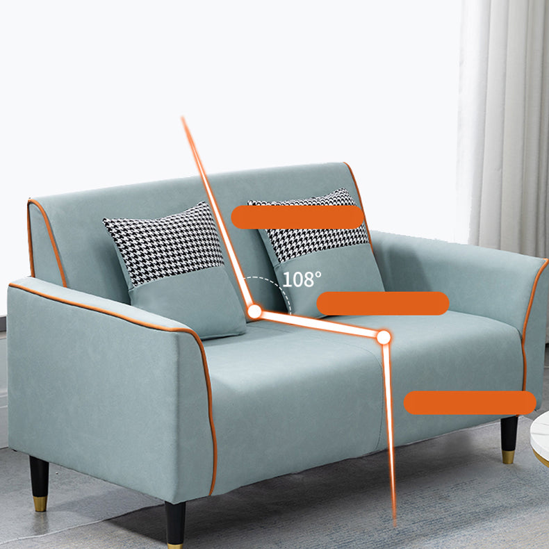 Stylish Multi-Color Techno Fabric Sofa: Modern Mint Green, Orange, Blue, Yellow, and Gray Options yr-124