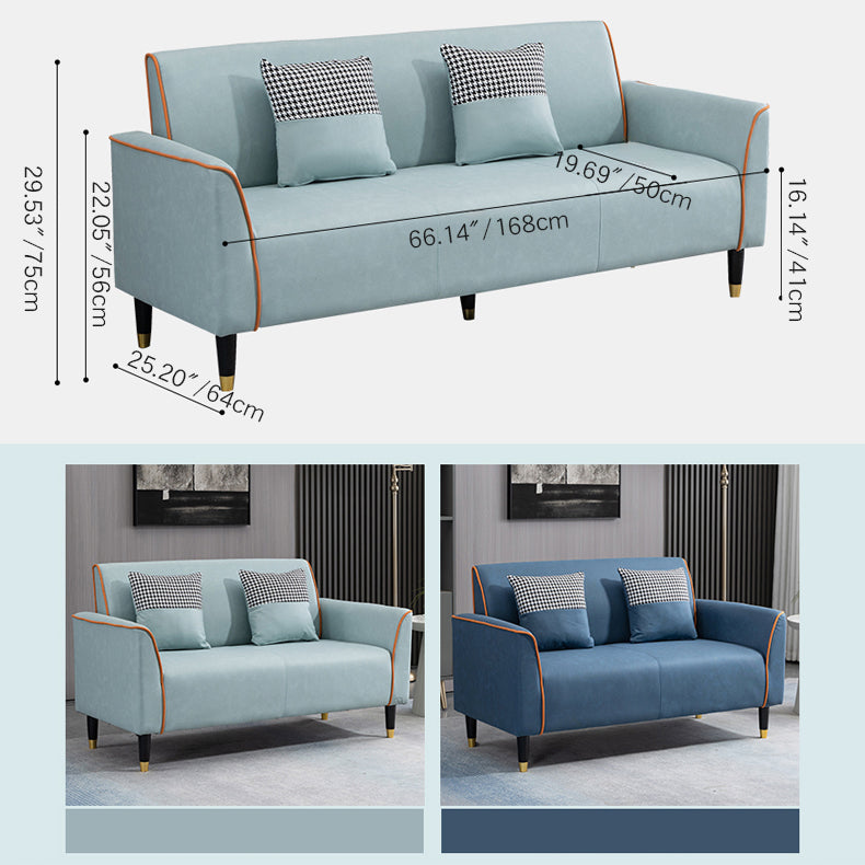 Stylish Multi-Color Techno Fabric Sofa: Modern Mint Green, Orange, Blue, Yellow, and Gray Options yr-124