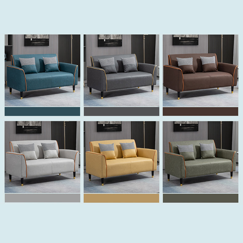 Stylish Multi-Color Techno Fabric Sofa: Modern Mint Green, Orange, Blue, Yellow, and Gray Options yr-124